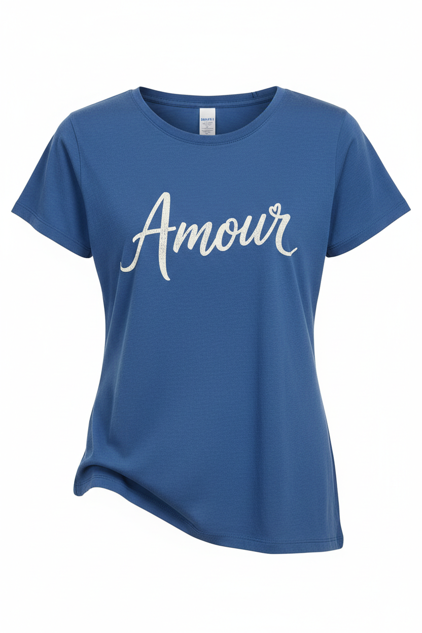 T-shirt Amour Bleu