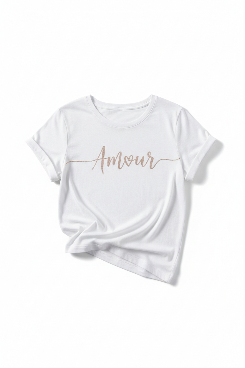 T-shirt Amour Blanc