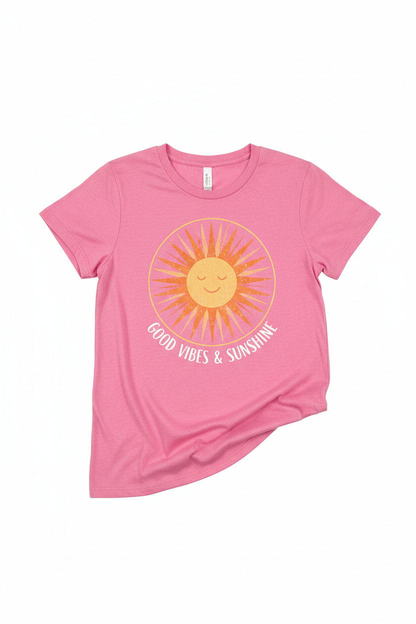T-shirt Soleil Rose